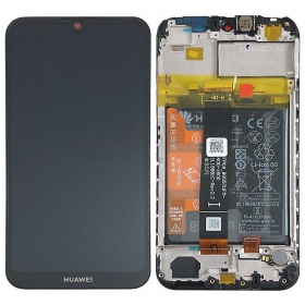 Huawei Y5 2019 Display (Schwarz) (mit Rahmen und Batterie) (service pack) (original)