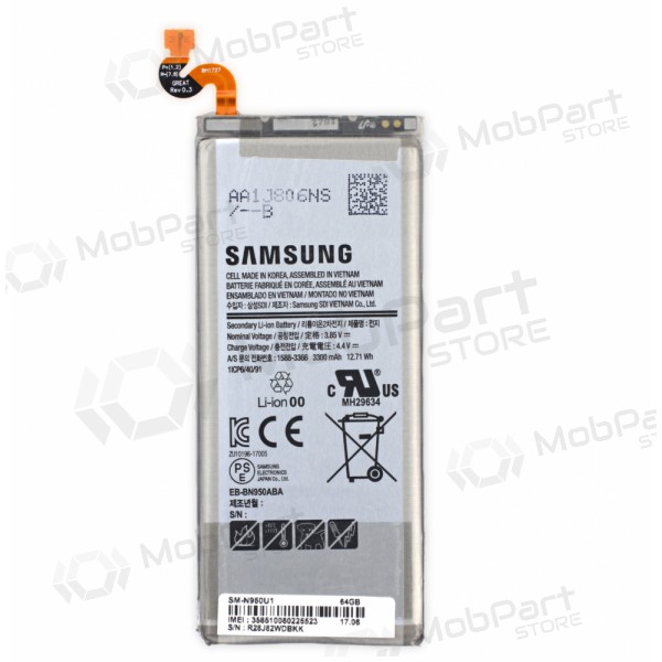 Samsung N950F Galaxy Note 8 Batterie / Akku (BBN950ABE) (3300mAh) (service pack) (original) Samsung N950F Galaxy Note 8 Batterie / Akku (BBN950ABE) (3300mAh) (service pack) (original)