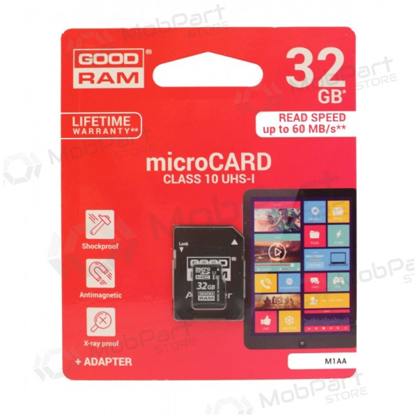 Speicherkarte GOODRAM MicroSD 32GB (class 10) + SD adapter