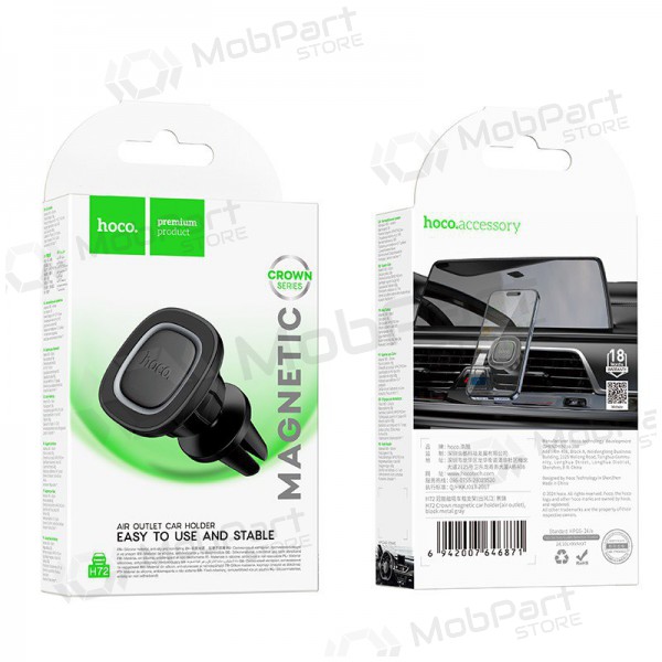 Halterung für Autotelefon Hoco H72 (air vent) Schwarz Halterung für Autotelefon Hoco H72 (air vent) Schwarz