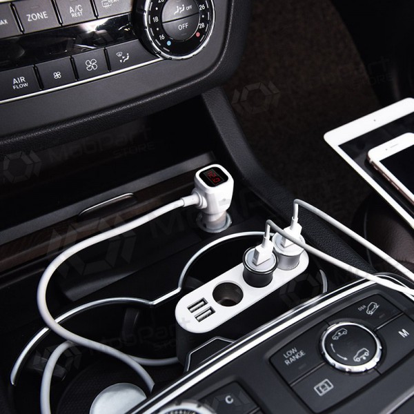 Auto-Ladegerät - šakotuvas Hoco Z13 2xUSB 3xconnector Auto-Ladegerät - šakotuvas Hoco Z13 2xUSB 3xconnector