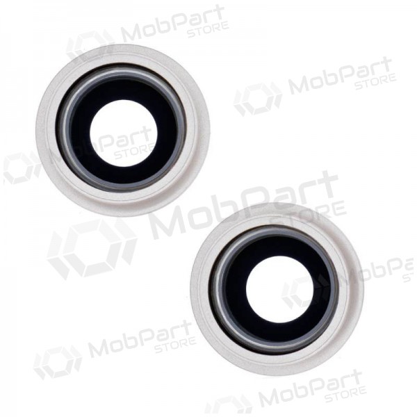 Apple iPhone 13 Kameraglas (2Stck) (Weiß) (mit Rahmen)