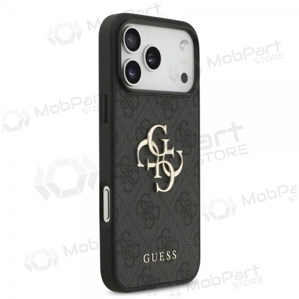 Apple iPhone 17 Pro Max hülle - Guess PU 4G Metal Logo (grau)