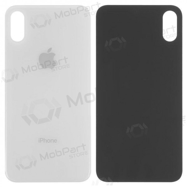 Apple iPhone XS Rückseite Akkudeckel (Silbrig) (bigger hole for camera) Apple iPhone XS Rückseite Akkudeckel (Silbrig) (bigger hole for camera)
