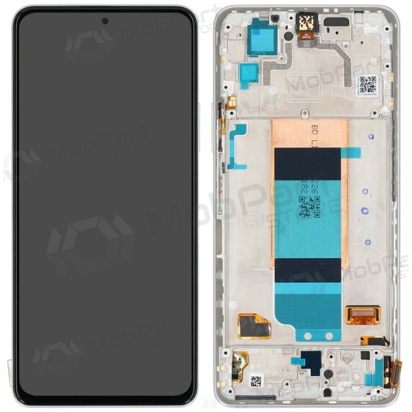 Xiaomi Poco F4 5G Display (Silbrig) (mit Rahmen) (original)