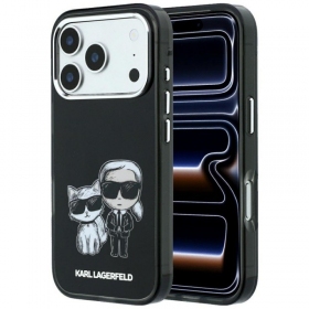 Apple iPhone 18 Pro Hülle - Karl Lagerfeld PU Semi Wrap Smooth Sketch Bodies MagSafe