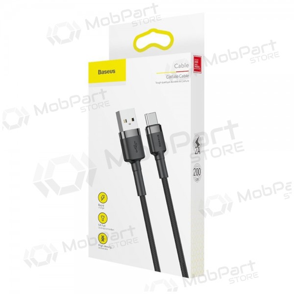 Kabel Baseus Cafule PD Type-C - Type-C 3.0A 60W (Grau-Schwarz) 1.0m CATKLF-GG1