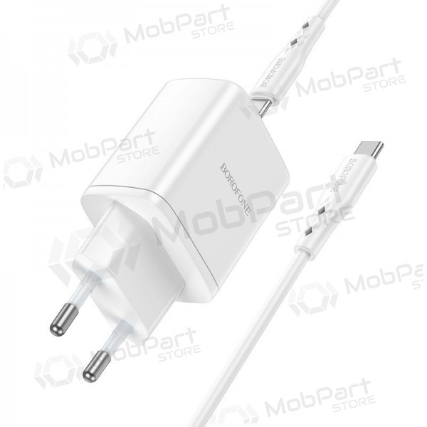 Ladegerät buitinis Borofone BN9 2xType-C 35W + Type-C Weiß