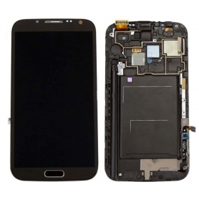 Samsung Galaxy Note 2 Display (Grau) (mit Rahmen) (original)