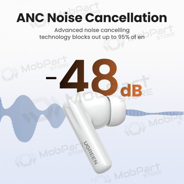 Kabelloss ausinės Ugreen WS200 HiTune T6 Active Noise-Cancelling Earbuds Kabelloss ausinės Ugreen WS200 HiTune T6 Active Noise-Cancelling Earbuds