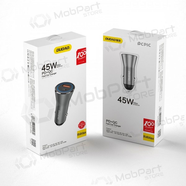 Dudao R4Max 55 W USB-C + USB-A auto-ladegerät, grau
