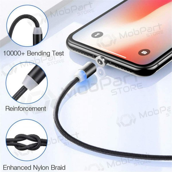 USB Kabel Magnetic microUSB 1.0m (Schwarz)