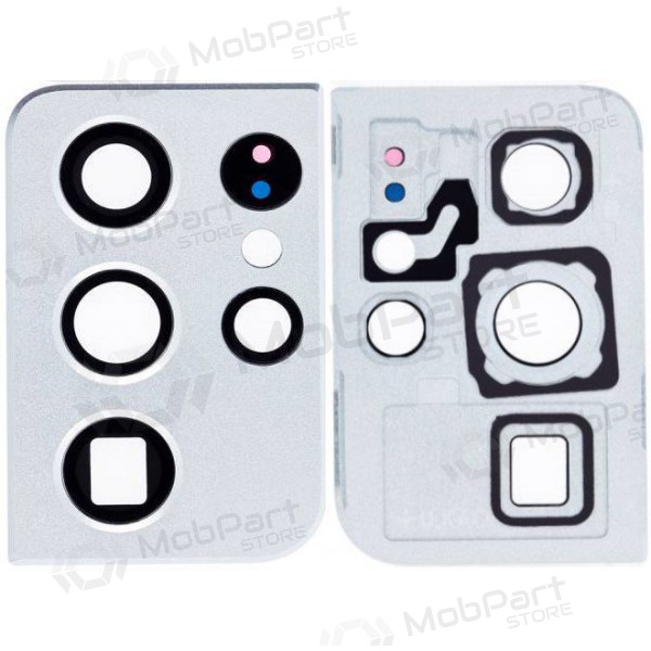 Samsung G998 Galaxy S21 Ultra 5G Kameraglas (Silbrig) (mit Rahmen) Samsung G998 Galaxy S21 Ultra 5G Kameraglas (Silbrig) (mit Rahmen)