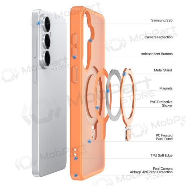 Samsung Galaxy S26+ Hülle - Dux Ducis Yind Magnetic Stand (Orange)