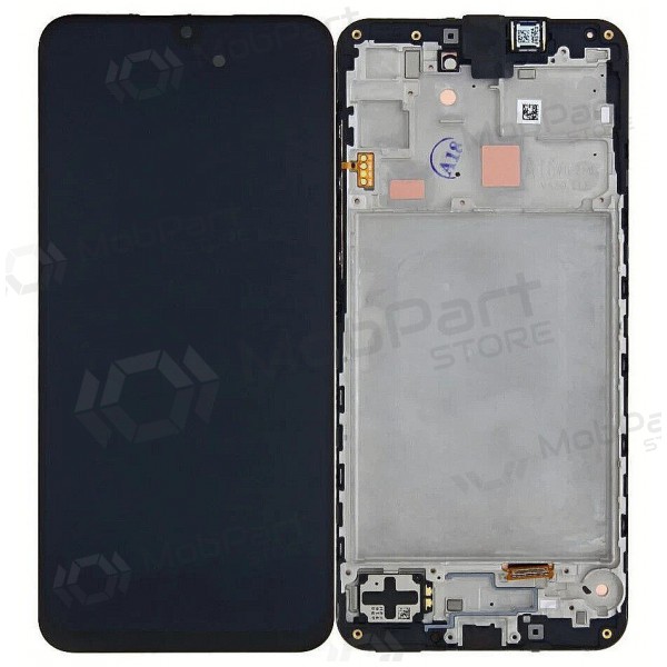 Ekranas Samsung A165 A16 4G su lietimui jautriu stikliuku und rėmeliu Black original (service pack)