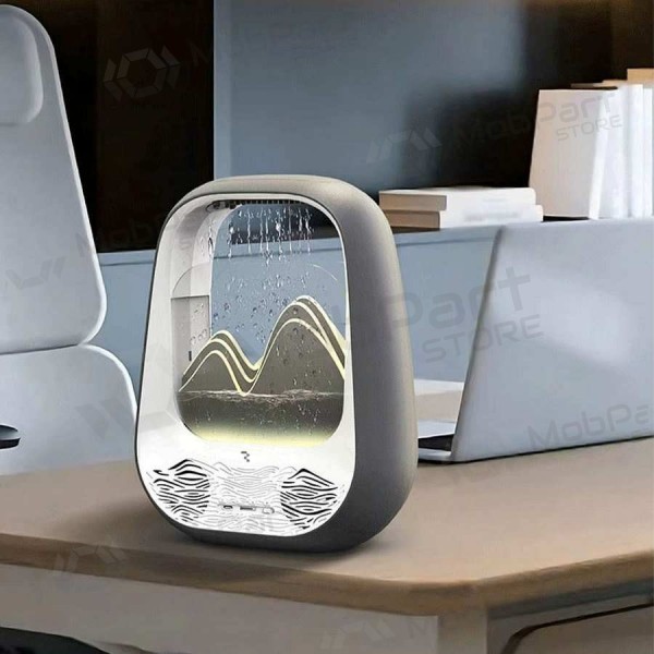 Entspannender Bluetooth-lautsprecher mit RGB-beleuchtung Relaxing Rain creme.