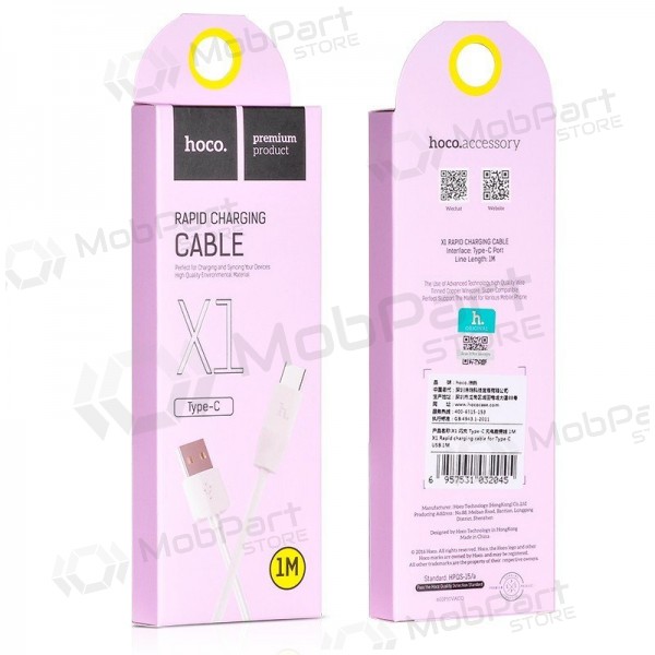 USB Kabel HOCO X1 Rapid USB Kabel HOCO X1 Rapid