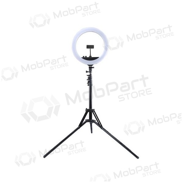 LED žiedinė Lampe 34.5cm, su trikoju stovu iki 1.85m, veidrodžiu und telefono laikikliu, USB LED žiedinė Lampe 34.5cm, su trikoju stovu iki 1.85m, veidrodžiu und telefono laikikliu, USB
