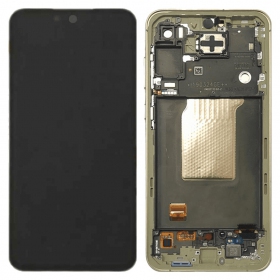 Ekranas Samsung A556 A55 5G su lietimui jautriu stikliuku und rėmeliu Awesome Lemon original (service pack)