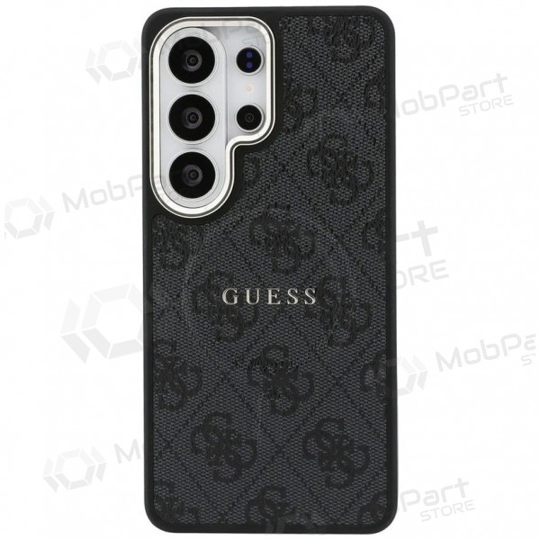 Samsung Galaxy S26 Ultra Hülle - Guess PU Leather 4G Gold Frame Magnetic (Schwarz)