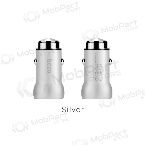 Auto-Ladegerät HOCO Z4 QuickCharge (5V 2.1A) (Silbrig)