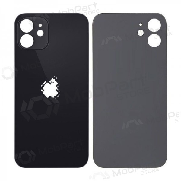 Apple iPhone 12 Rückseite Akkudeckel (Schwarz) (bigger hole for camera)