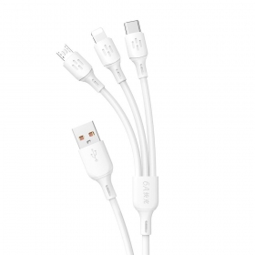 USB-Kabel Dudao L8A-3in1 USB-A zu USB-C / Micro USB / Lightning 1.2 m 6A