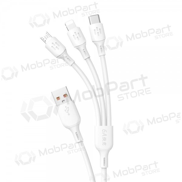 USB-Kabel Dudao L8A-3in1 USB-A zu USB-C / Micro USB / Lightning 1.2 m 6A