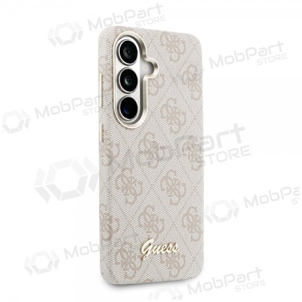 Samsung Galaxy S26 hülle - Guess PU 4G Script Metal Logo Magnetic (rosa)