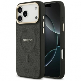 Apple iPhone 17 Pro hülle - Guess PU Leather 4G Gold Frame MagSafe