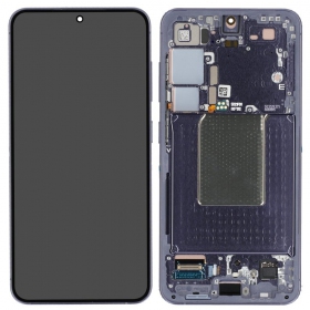 Ekranas Samsung S921 S24 su lietimui jautriu stikliuku und rėmeliu Cobalt Violet original (service pack)