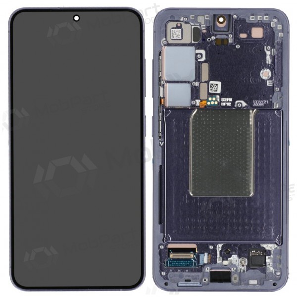 Ekranas Samsung S921 S24 su lietimui jautriu stikliuku und rėmeliu Cobalt Violet original (service pack)