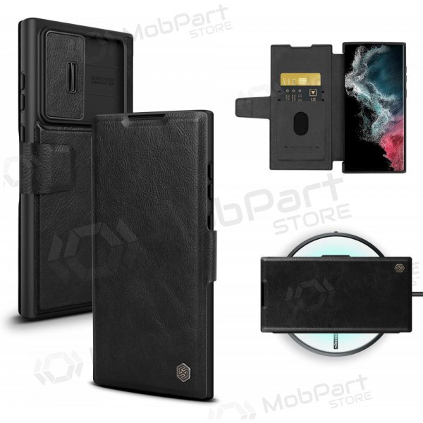 Samsung Galaxy S23 FE Handyhülle „Nillkin Leather“ (Schwarz)
