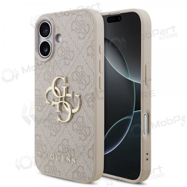 Apple iPhone 17 Hülle - Guess PU 4G Metal Logo (rosa)
