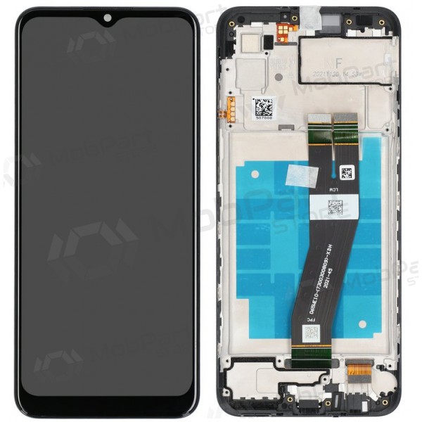 Ekranas Samsung A035G (A03 2022) su lietimui jautriu stikliuku und rėmeliu Black original
