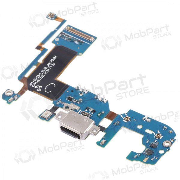 Samsung G955F Galaxy S8+ Ladebuchsen- und Mikrofon-Flexkabel (gebraucht, Grade A, original)