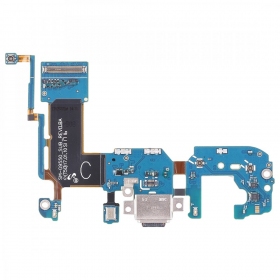 Samsung G955F Galaxy S8+ Ladebuchsen- und Mikrofon-Flexkabel (gebraucht, Grade A, original)