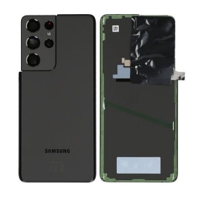 Samsung G998 Galaxy S21 Ultra 5G Rückseite Akkudeckel (Phantom Black) (gebraucht grade A, original)