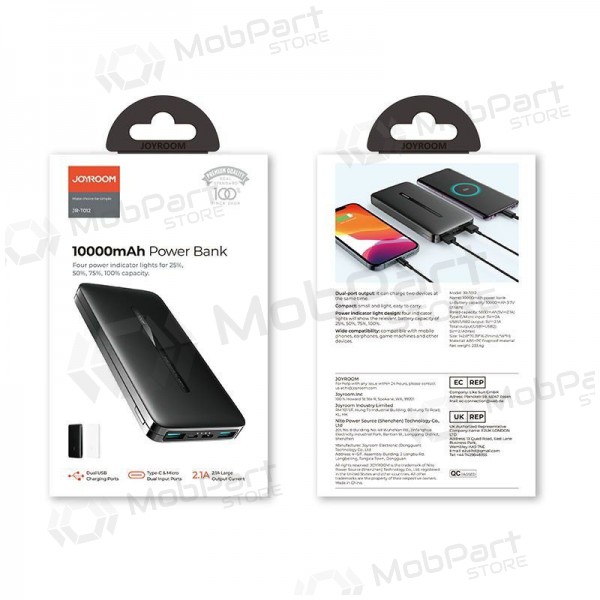Externe Batterie Power Bank Joyroom JR-T012 10000mAh Weiß Externe Batterie Power Bank Joyroom JR-T012 10000mAh Weiß