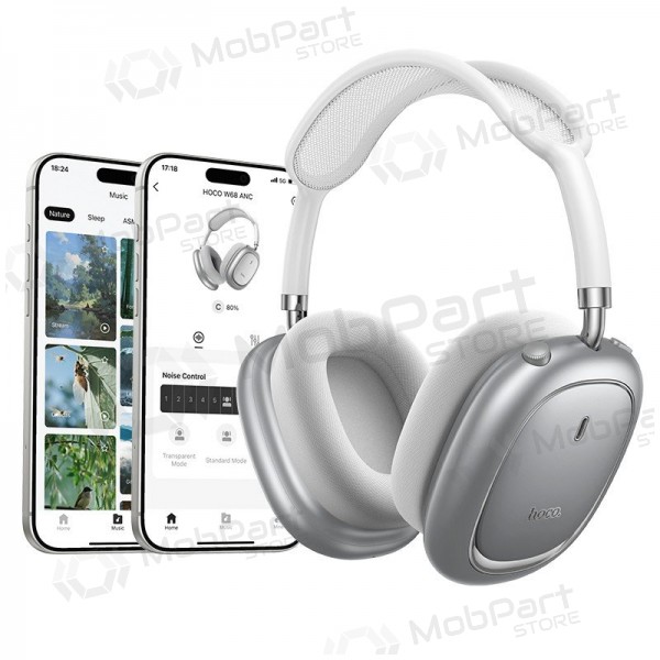 Kabellose kopfhörer mit mikrofon Hoco W68 ANC Bluetooth schwarz