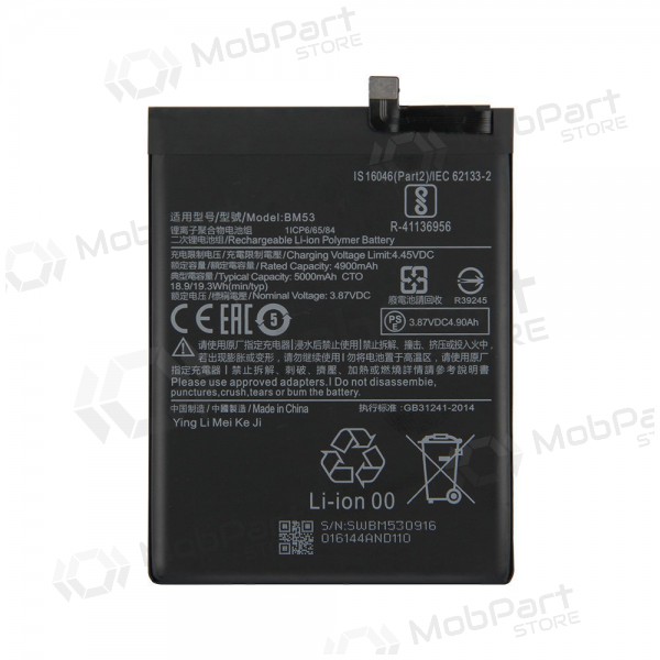 Xiaomi Mi 10T / Mi 10T Pro Batterie, akumuliatorius (BM53) Xiaomi Mi 10T / Mi 10T Pro Batterie, akumuliatorius (BM53)
