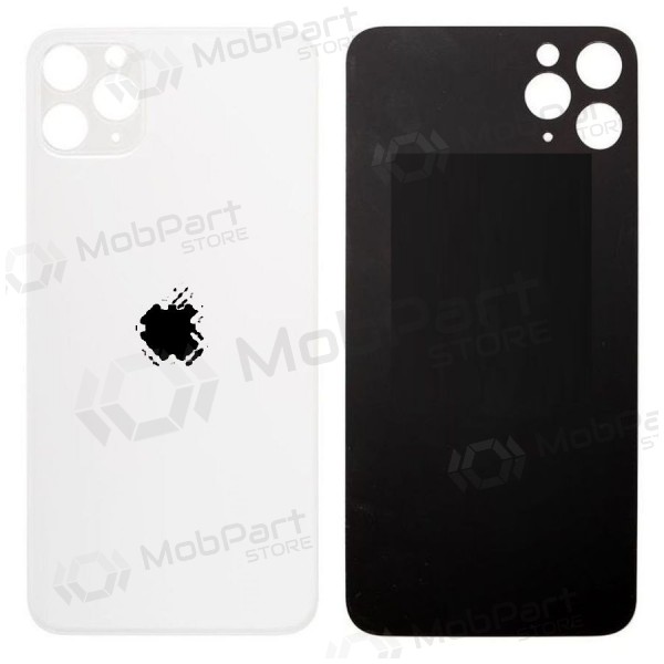 Apple iPhone 11 Pro Max Rückseite Akkudeckel (Silbrig) (bigger hole for camera) Apple iPhone 11 Pro Max Rückseite Akkudeckel (Silbrig) (bigger hole for camera)