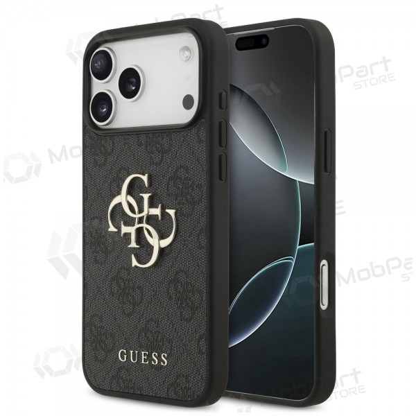 Apple iPhone 17 Pro Max hülle - Guess PU 4G Metal Logo (grau)
