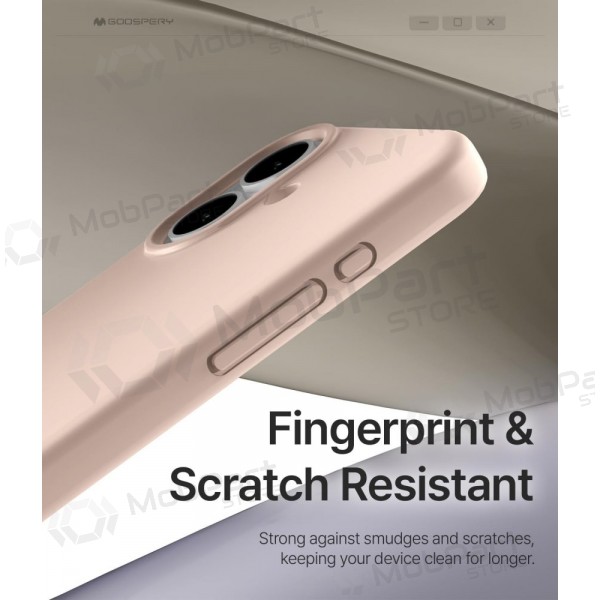Handyhülle Mercury Pure Magsafe Silicon Case Apple iPhone 17 rosa Sand