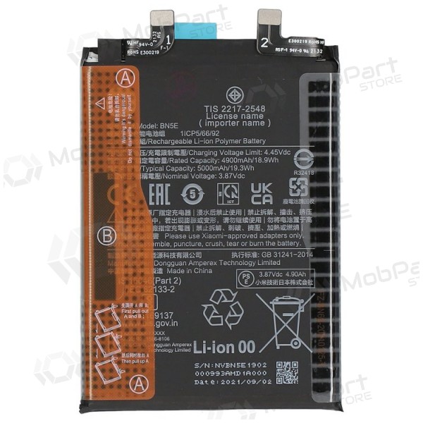 Xiaomi Redmi Note 11 Pro 5G / Poco X4 Pro 5G Batterie, akumuliatorius (BN5E) (original) Xiaomi Redmi Note 11 Pro 5G / Poco X4 Pro 5G Batterie, akumuliatorius (BN5E) (original)