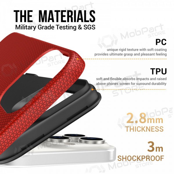 Handyhülle Perfectionists Triangle Mag Case Apple iPhone 15 Pro Max Rot