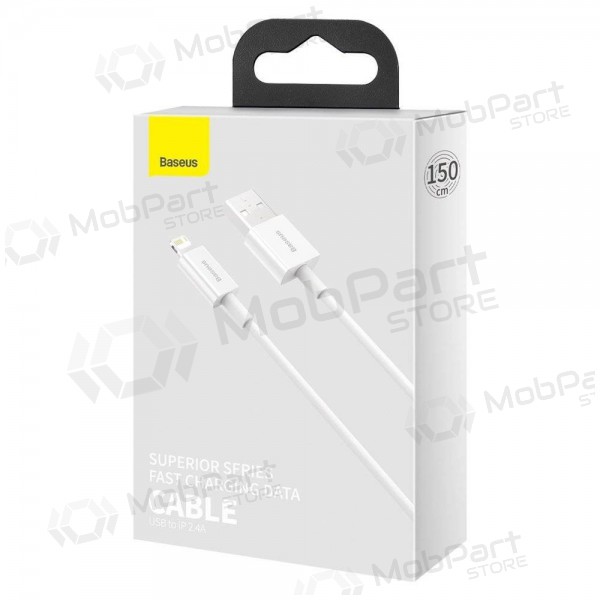 USB Kabel Baseus Superior Lightning 2.4A 1.5m (Weiß) CALYS-B02