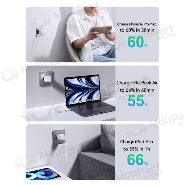 Ladegerät Joyroom JR-TCG15 30W GaN USB-C Weiß