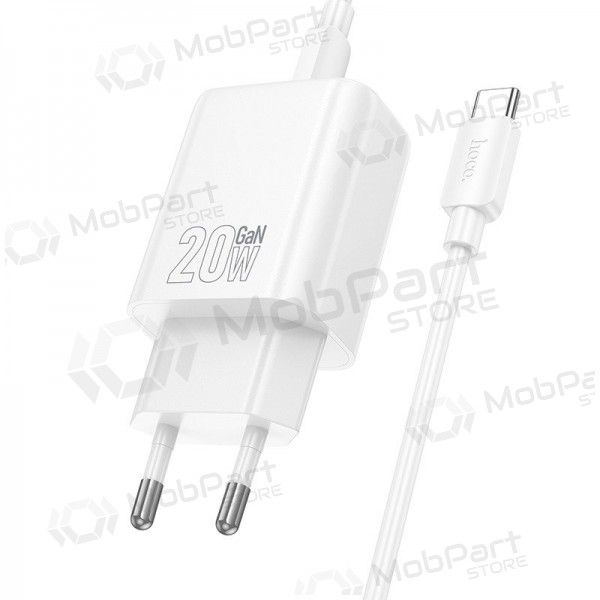 Telefonladegerät Hoco N60 GaN USB-C mit USB-C Kabel 1 m weiß