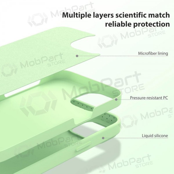 Apple iPhone 15 Pro Handyhülle „Nillkin Silicone“ (Hellgrün)